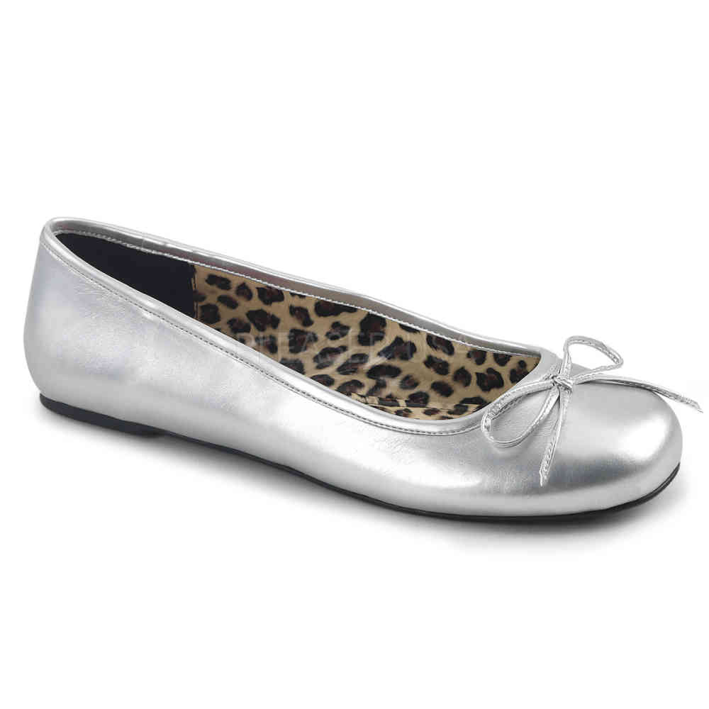 Pleaser Pink Label - ANNA01 Ballet flat - Pole dance shoes - Silver coloured Product image